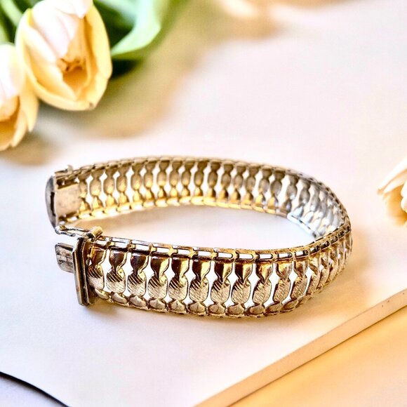 Milor Italy Sterling Silver Bracelet Basketweave Link 16.5 gr - Picture 6 of 14